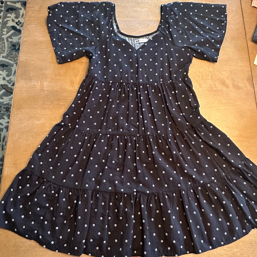 SO Black and White Polka Dot Dress
